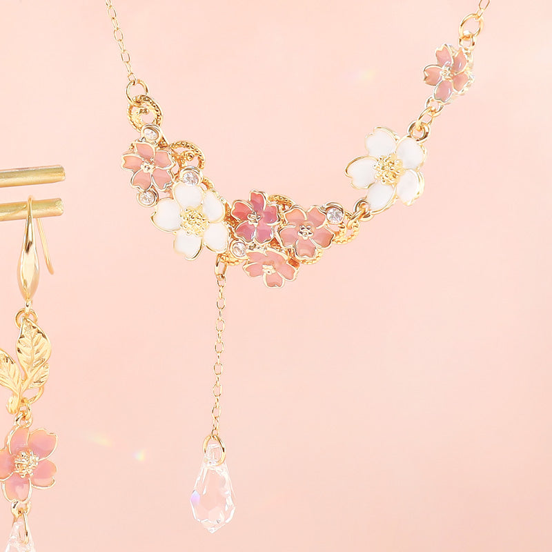 レシピNo.KR1129 さくらチャームのネック&ピアス