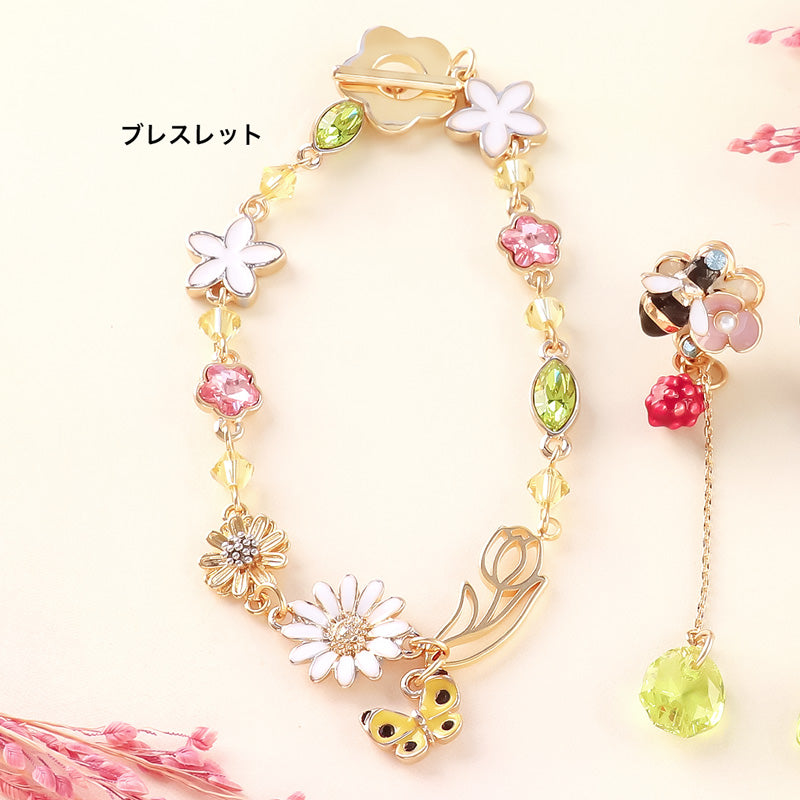 レシピNo.KR1143 スプリングフラワーアクセサリー3種