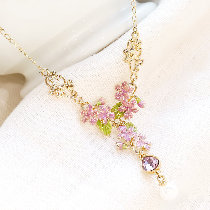 Recipe No. KR1162 Charm Sumire Y-shaped necklace
