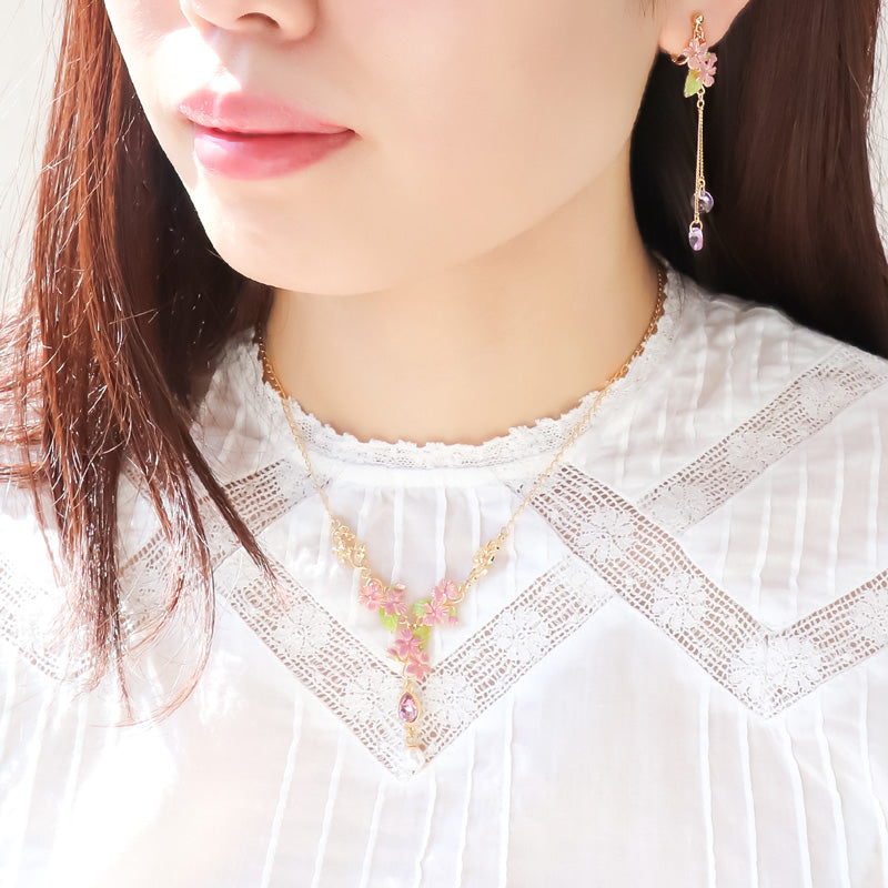 Recipe No. KR1162 Charm Sumire Y-shaped necklace