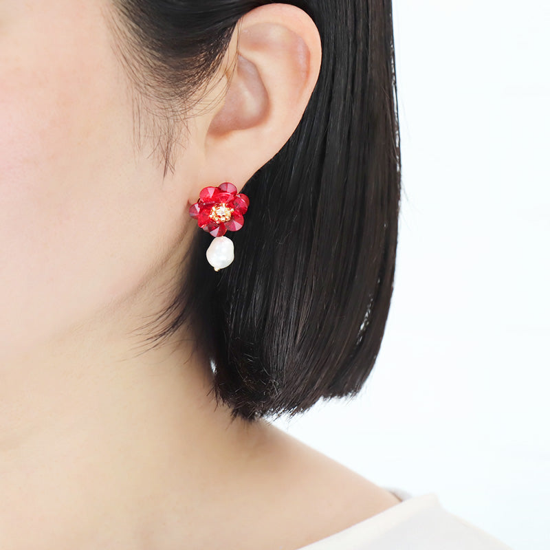 レシピNo.KR1167 貴和クリスタルのフローラアクセサリー4種
