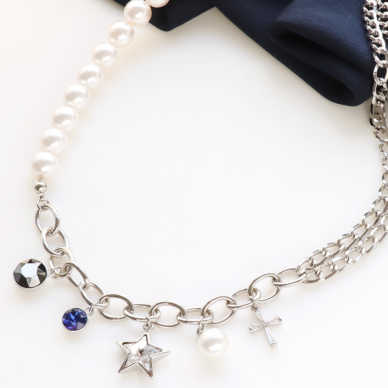 Recipe No. KR1172Kiwa crystalsand charm necklace