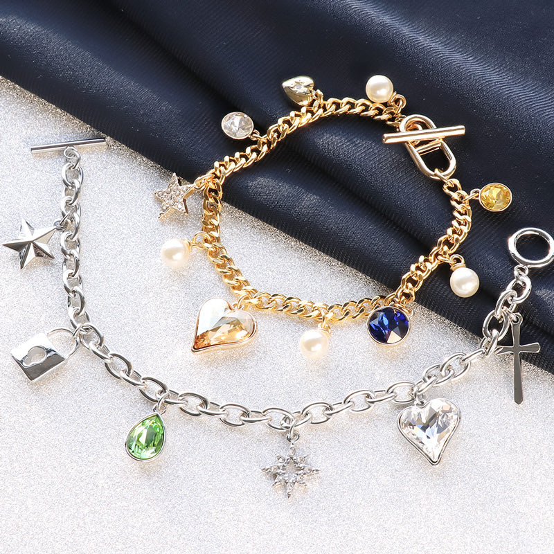 Recipe No. KR1173Kiwa crystalsTwo types of charm bracelets