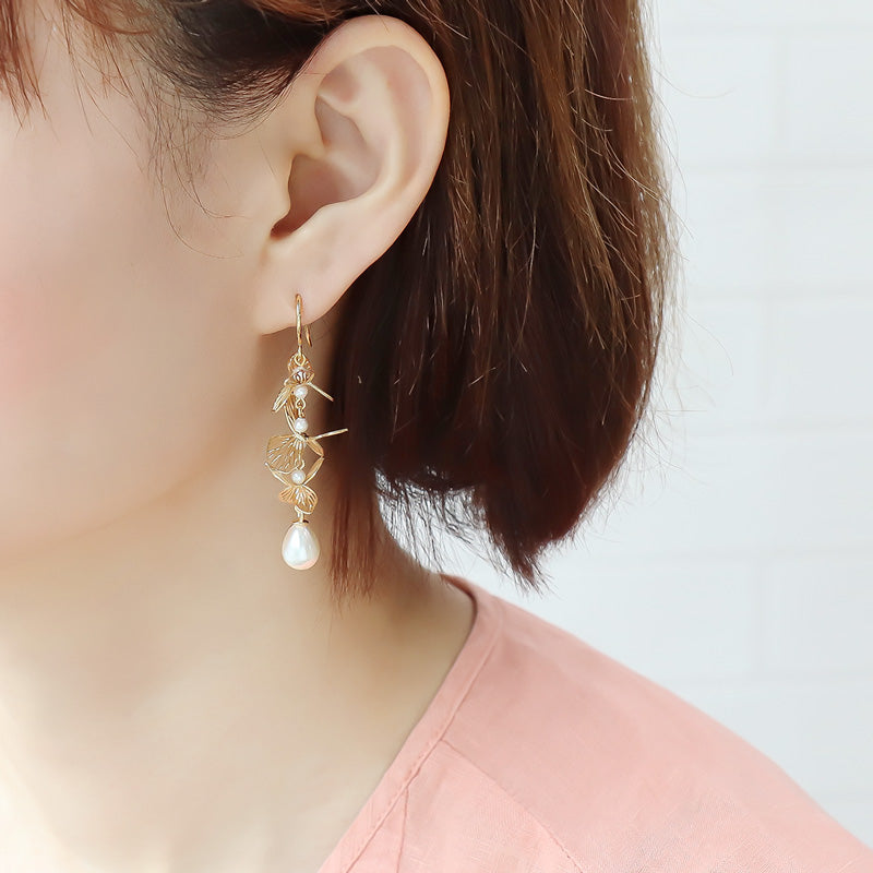 レシピNo.KR1188 エッチングパーツアナベルのイヤーアクセサリー3種