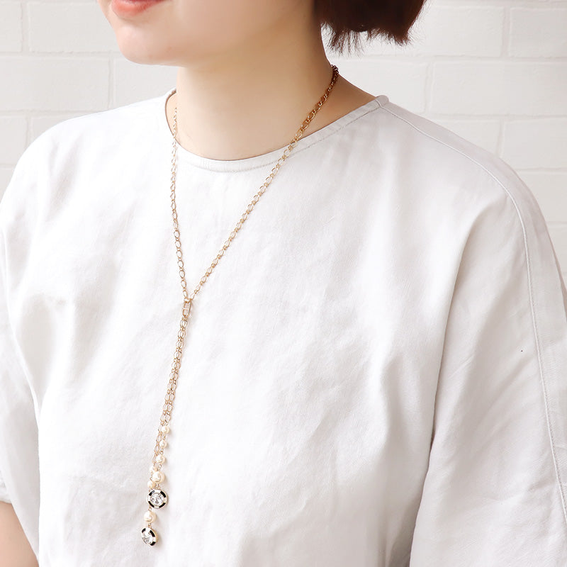 レシピNo.KR1193 石座チャームエポ付ラウンドのアクセサリー2種