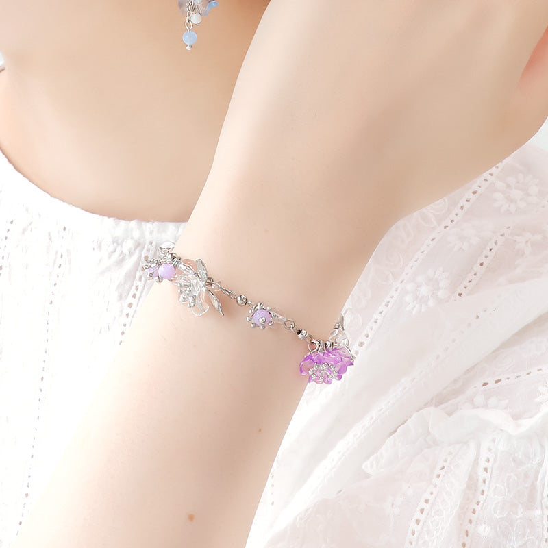 レシピNo.KR1197 ドイツ製アクリルのフラワーアクセサリー2種