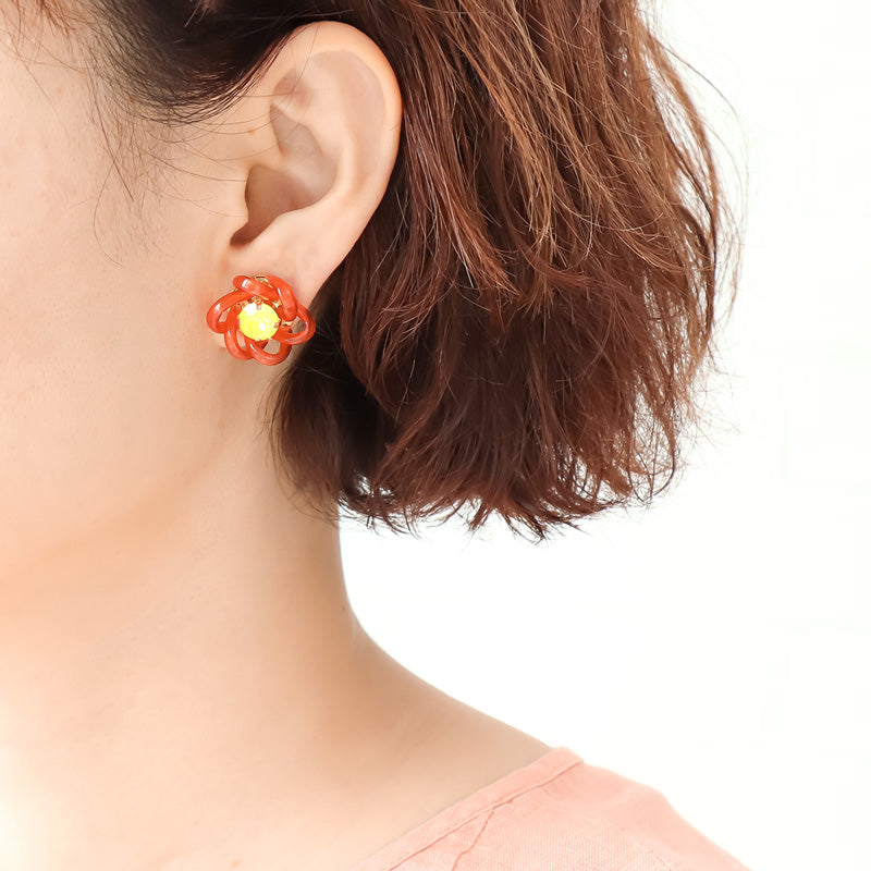 レシピNo.KR1199 PVCコードチューブのフラワーアクセサリー3種