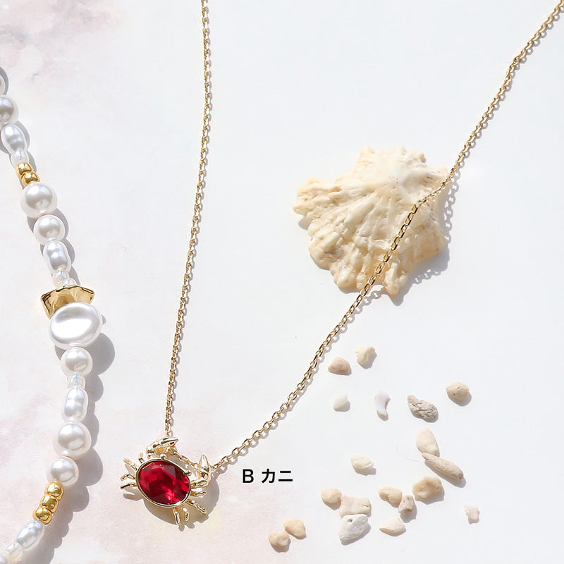 レシピNo.KR1213 マリンモチーフのネックレス2種