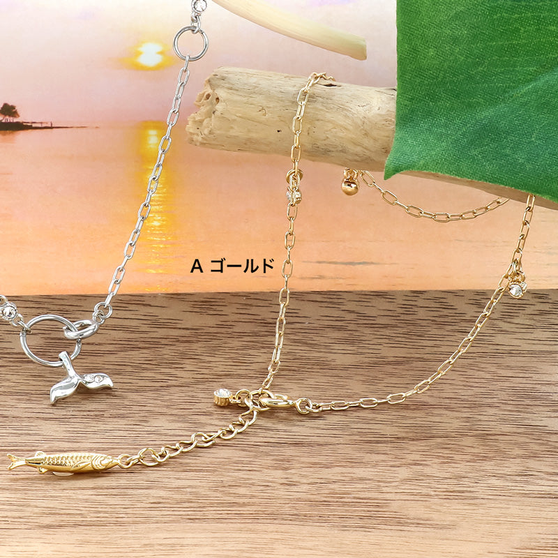 レシピNo.KR1214 マリンモチーフのアンクレット2種