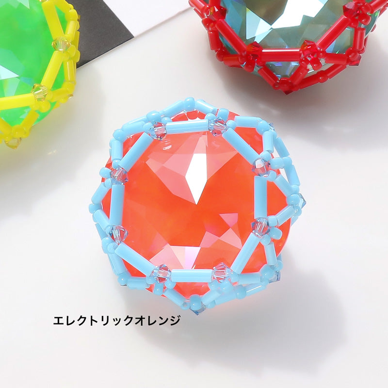 レシピNo.KR1222 貴和クリスタルのオクタゴンブローチ(KR1179)