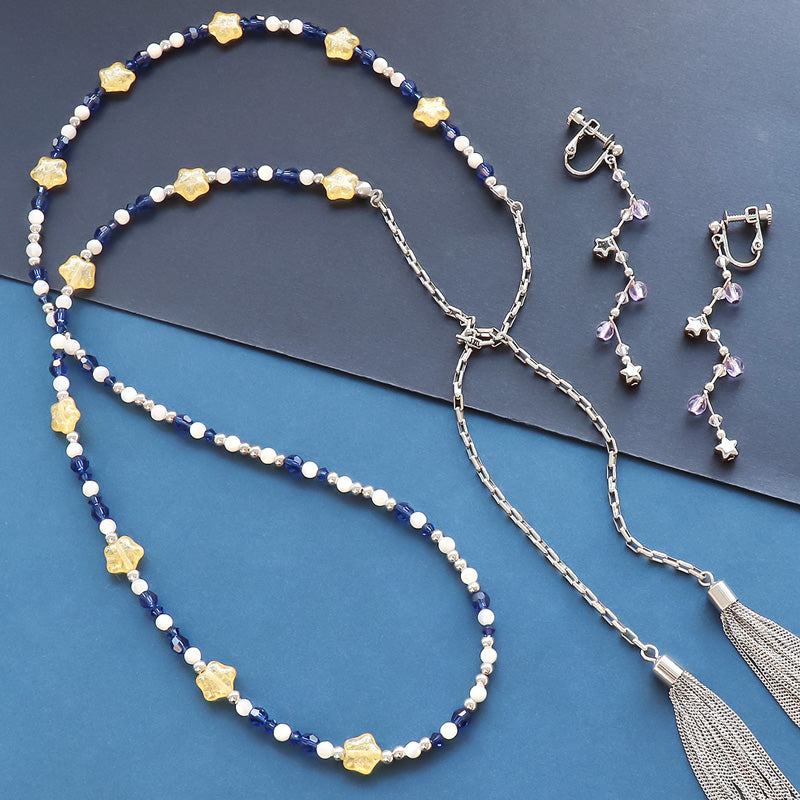 レシピNo.KR1232 チェコビーズのスターモチーフアクセサリー2種