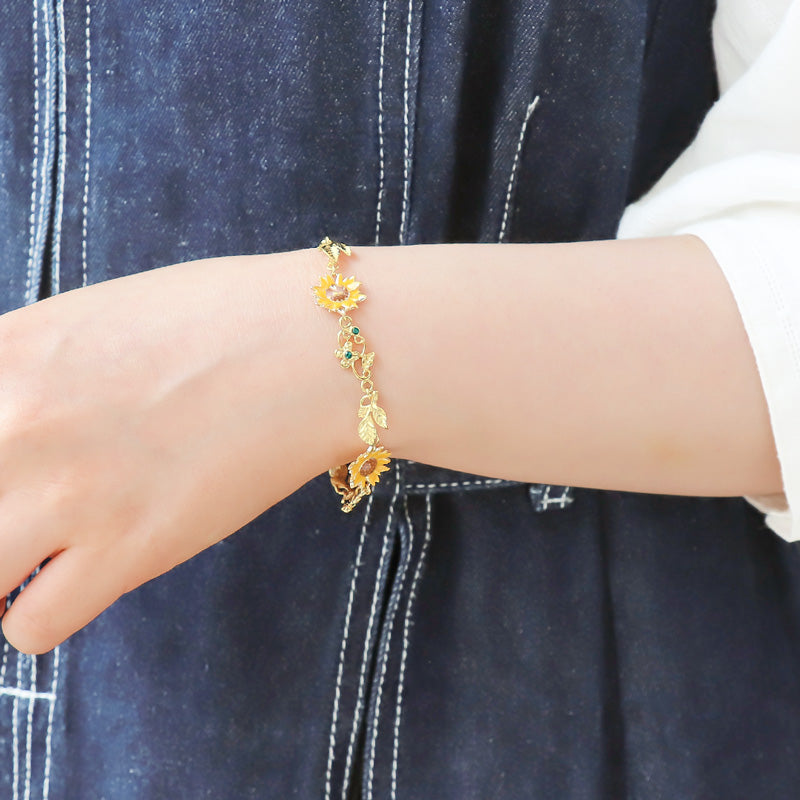 レシピNo.KR1236 チャームひまわりのアクセサリー3種