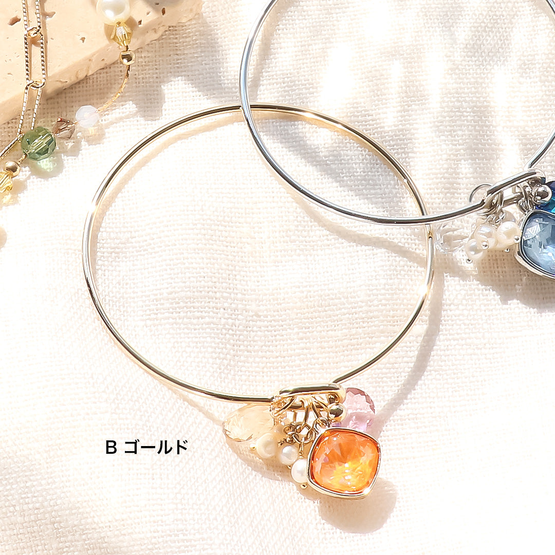 レシピNo.KR1239 貴和クリスタルのマルチカラーブレスレット2種
