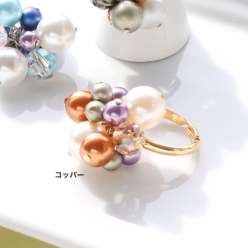 Recipe No. KR1246 Crystal Pearl Sharp Ring