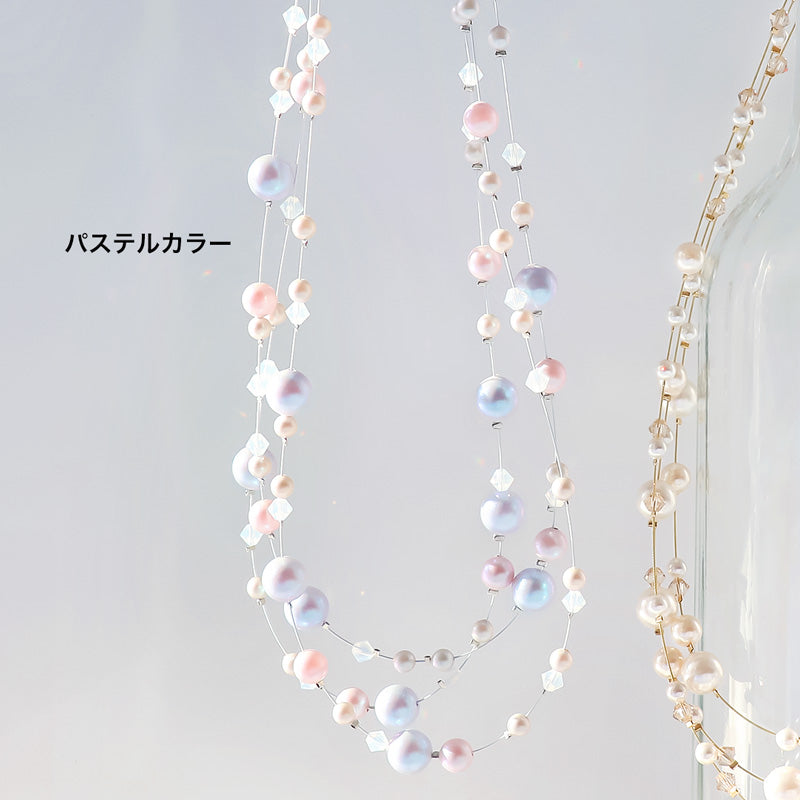 Recipe No.KR1327Kiwa crystalscascading necklace