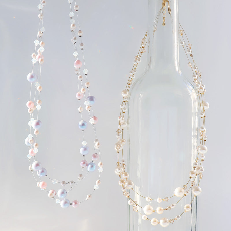 Recipe No.KR1327Kiwa crystalscascading necklace