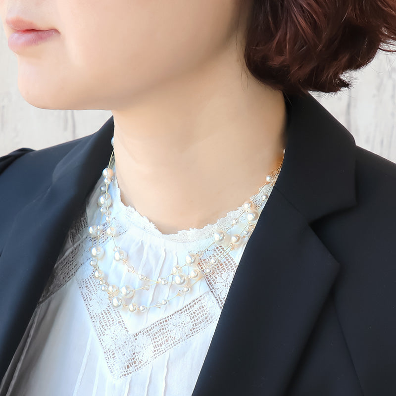 Recipe No.KR1327Kiwa crystalscascading necklace