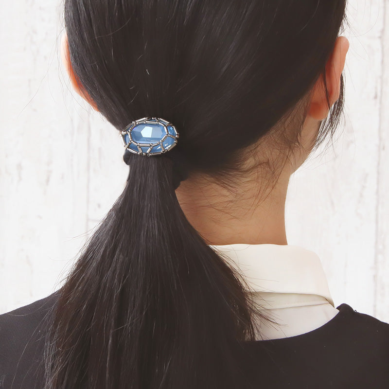 Recipe No.KR1332Kiwa crystalsjewel braided oval hair ties