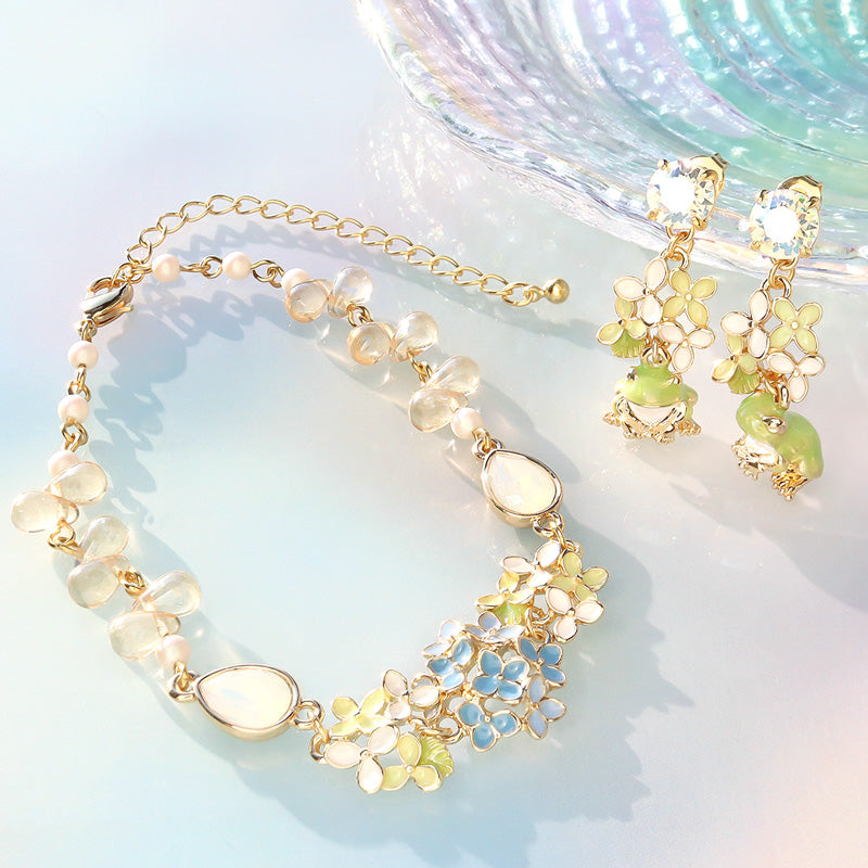 レシピNo.KR1344 チャームアナベルのアクセサリー2種