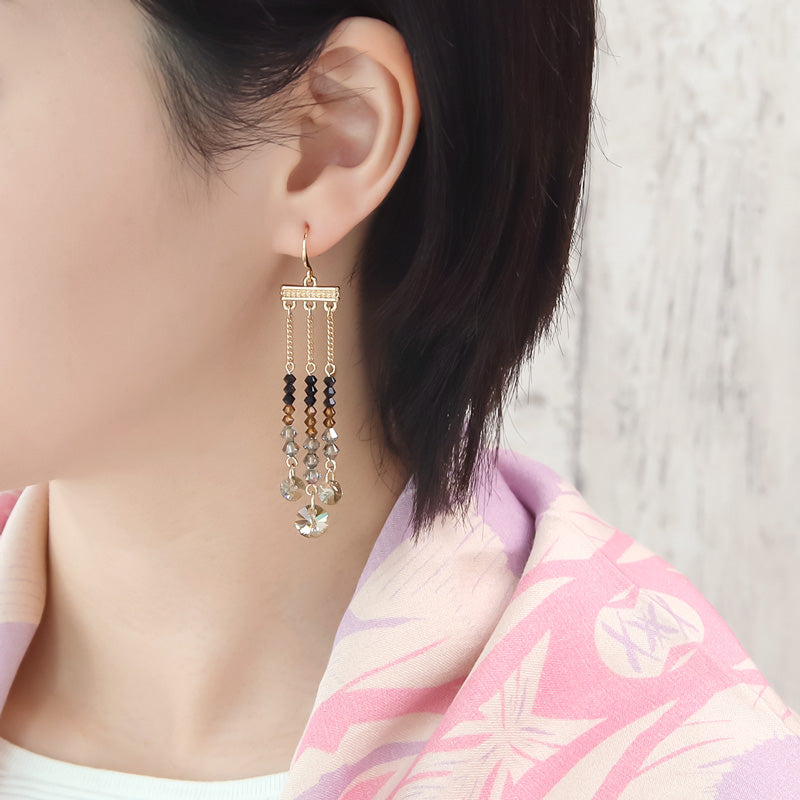 Recipe No.KR1354Kiwa crystals3 types of modern ethnic accessories