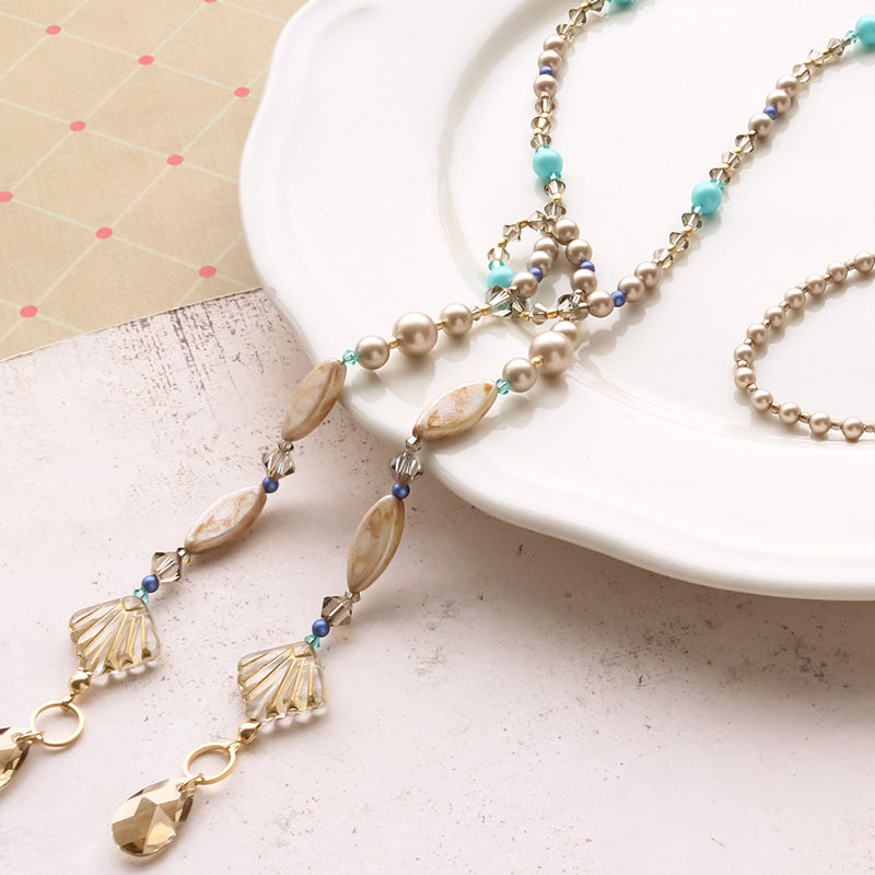 レシピNo.KR1355 貴和クリスタルのボヘミアンシックラリエット