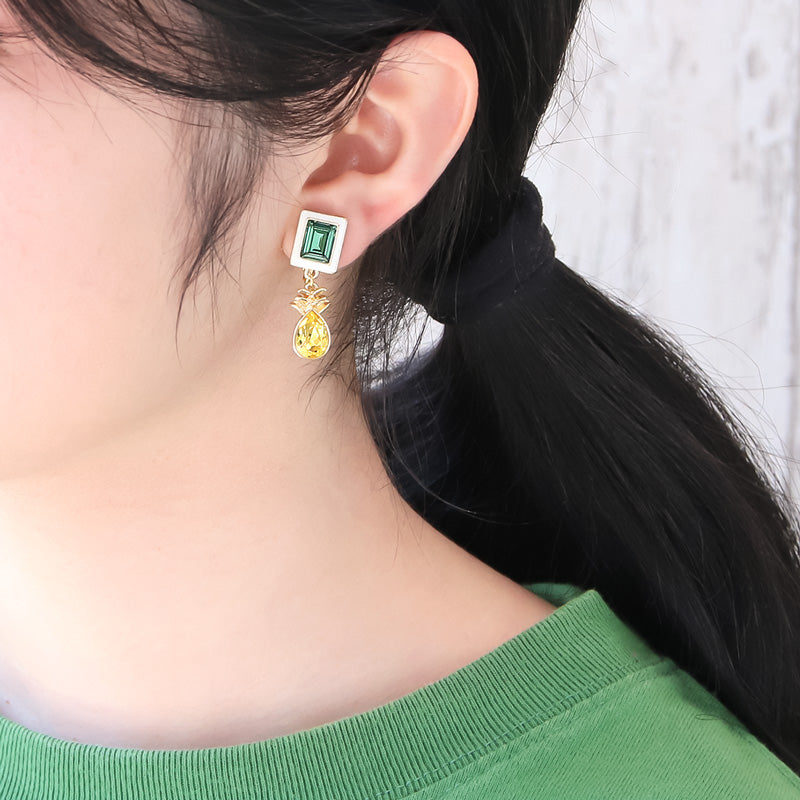 レシピNo.KR1360 貴和クリスタルのフルーツ&ベジタブルイヤーアクセサリー4種