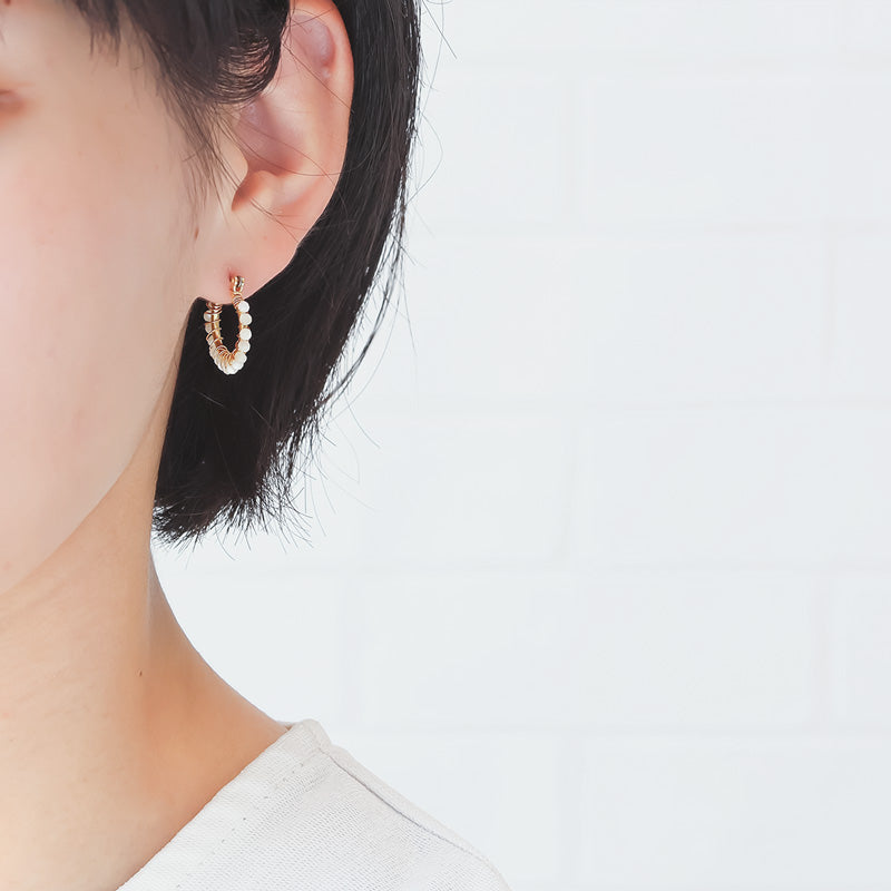 レシピNo.KR1377 天然石のワイヤーワークアクセサリー3種