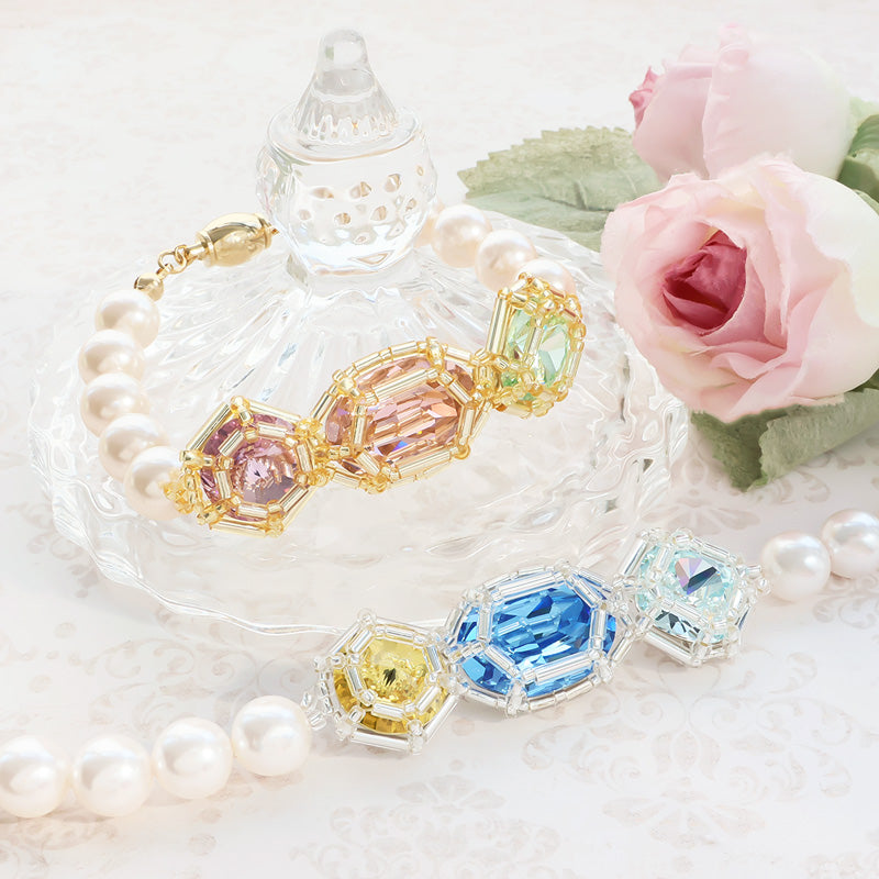レシピNo.KR1395 貴和クリスタル宝石編みプリンセスのパール
