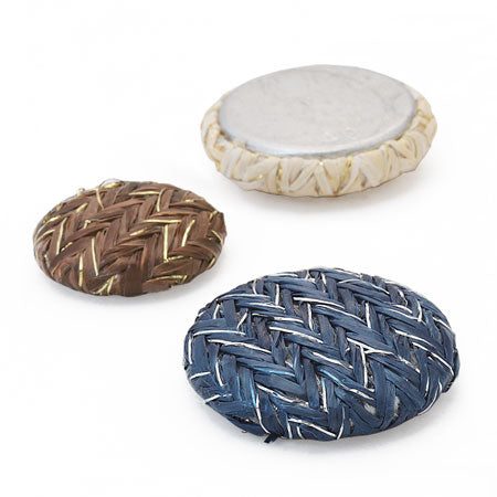 くるみパーツ ラウンド ヘリンボン アイボリー/ゴールド【アウトレット】