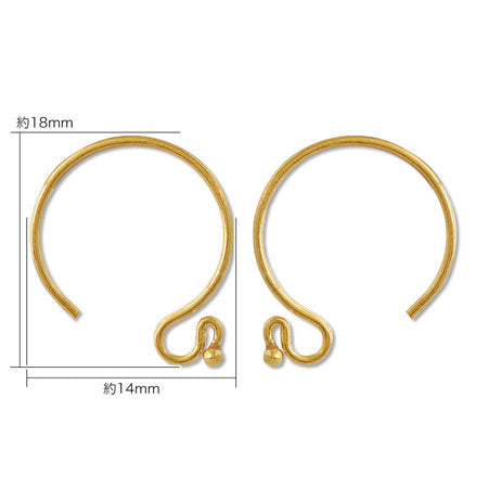 Earring hook No.L4 rhodium color
