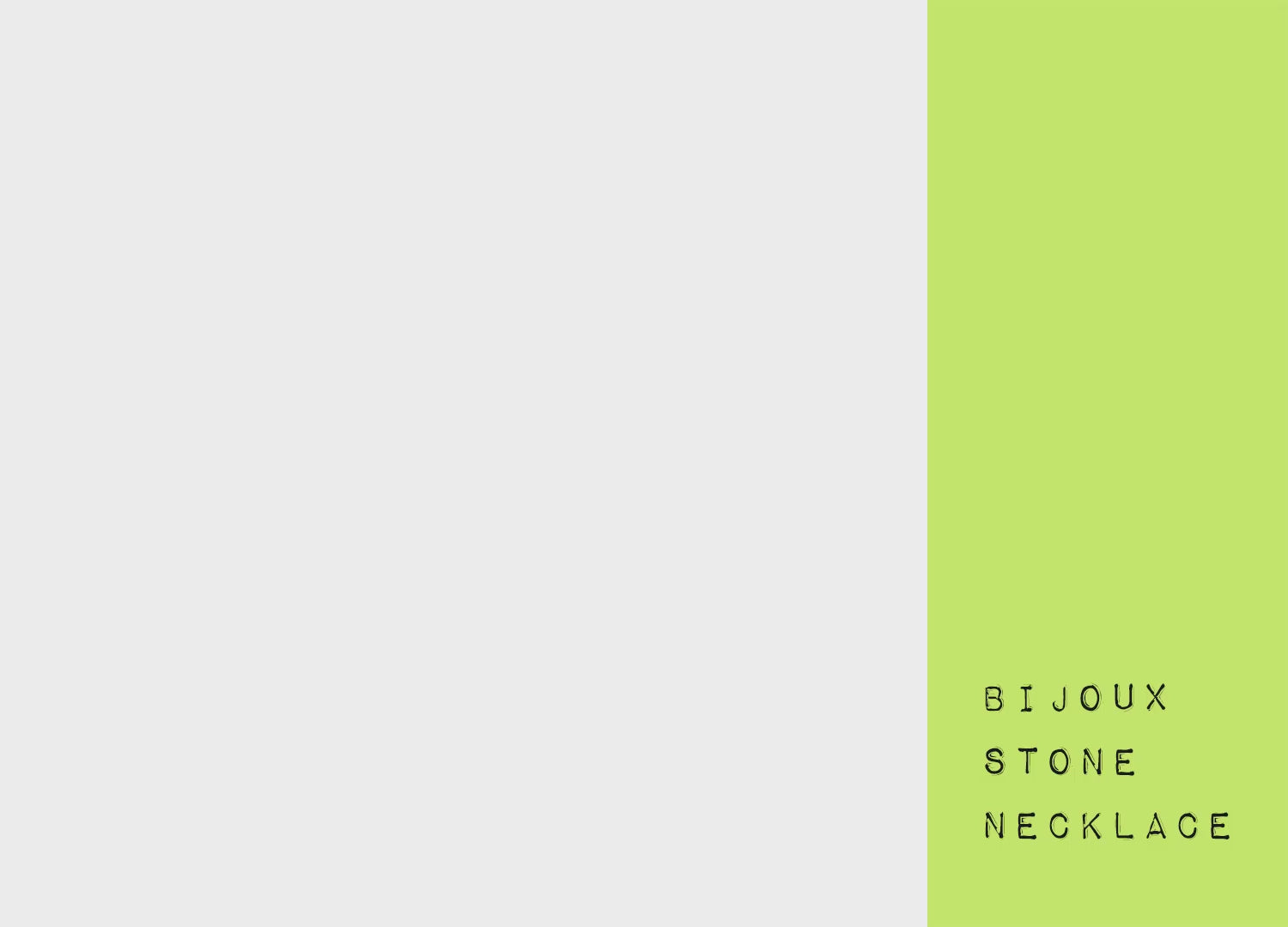 Recipe No.KR0705 Kiwa crystal citrus green bijou stone necklace