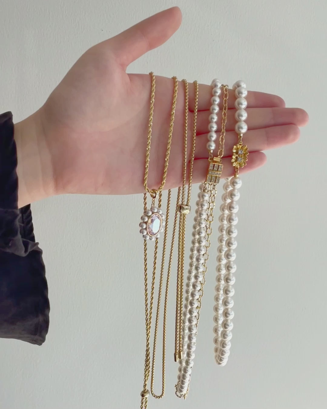 With chain neck slide parts No.1 gold