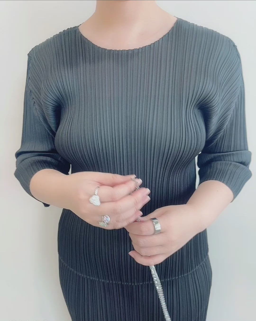 キット クリスタル ノット留めネックレス ブルー(KR1138)