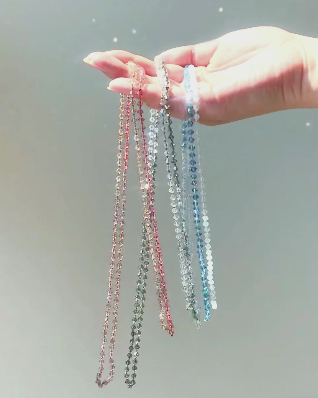 キット クリスタルハートのネック&リングアクセサリー レッド(KR1140)