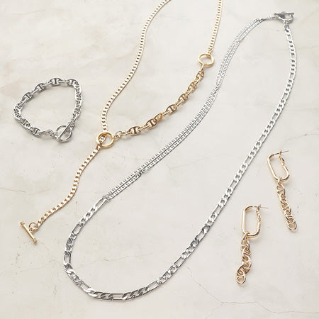 Chain K-383 Rhodium color