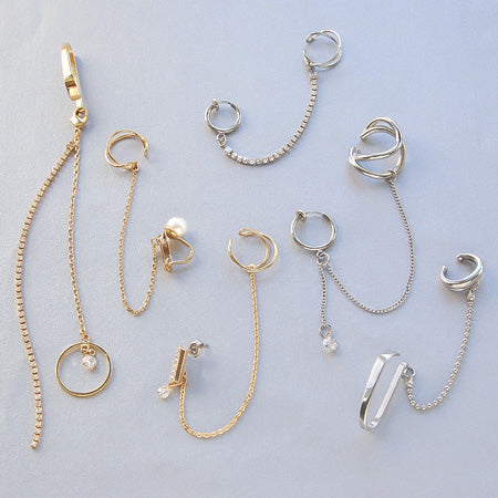 イヤーフック 裏カン付 ロジウムカラー