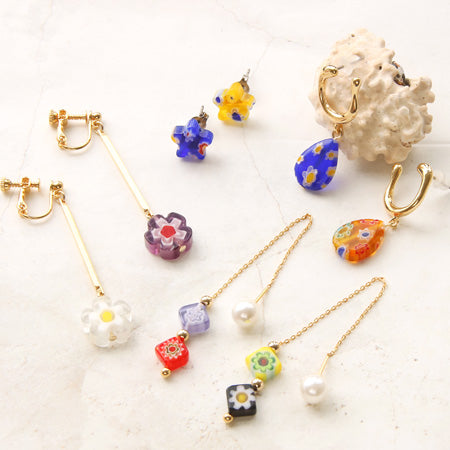 Milf Fiori glass flat flower mix