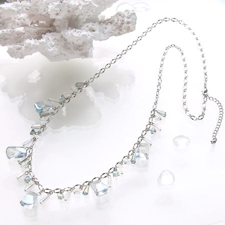 Glass cut bead tower purple AB