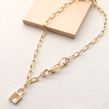 Charm Padlock No.2 Rhodium Color