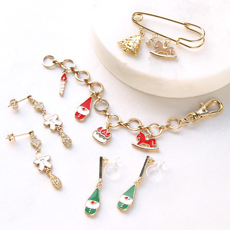 Charm Santa Claus Flat Green/G
