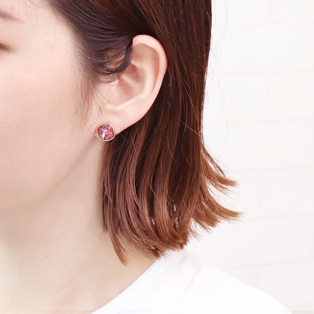 Earrings stainless steel stone