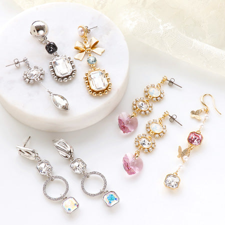 キャスト石座 #4120 横2カン ロジウムカラー