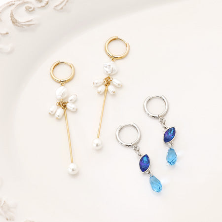 デザインピアス フープラウンドカン付 ゴールド