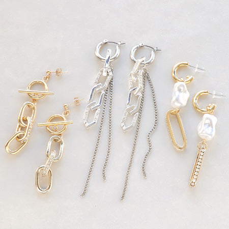 Stone chain parts 6 gold