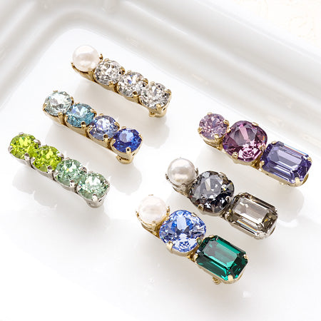 Brooch Empty Oval No. 1 Rodium-Color