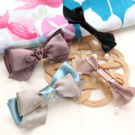 Double-sided satin ribbon IR10000 No.65 (smoky violet)