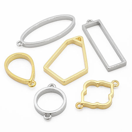 レジンフレーム オーバル 1カン ゴールド