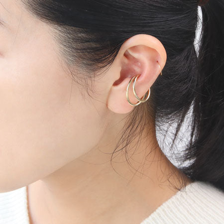 Ring stand (ear cuff) double rhodium color