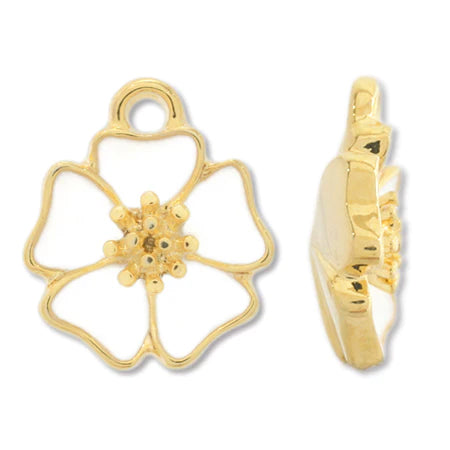 Charm Flower Rosa Epo Black/G