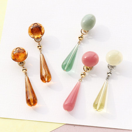 Acrylic made in Germany long drop clear tortoiseshell